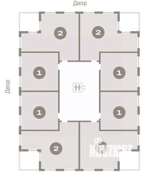 2-к квартира, вторичка, 67м2, 8/8 этаж