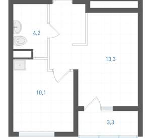 1-к квартира, вторичка, 36м2, 4/7 этаж