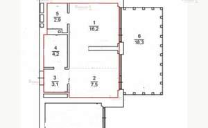 1-к квартира, вторичка, 33м2, 2/9 этаж