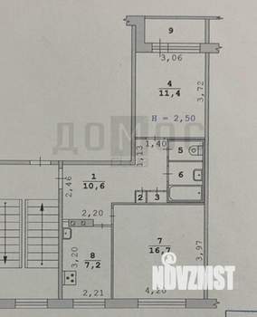 2-к квартира, вторичка, 50м2, 5/5 этаж