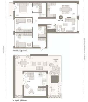 3-к квартира, вторичка, 191м2, 7/7 этаж