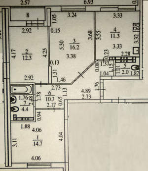 3-к квартира, вторичка, 71м2, 14/16 этаж