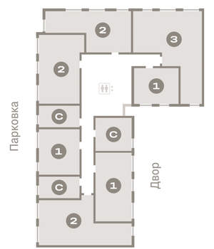 1-к квартира, вторичка, 40м2, 5/9 этаж