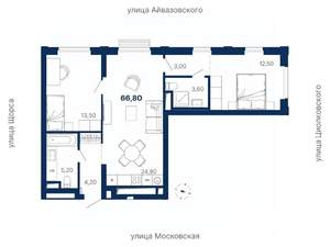 2-к квартира, вторичка, 67м2, 23/29 этаж