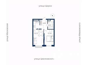 1-к квартира, вторичка, 42м2, 23/33 этаж