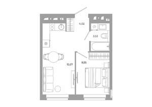 1-к квартира, вторичка, 32м2, 7/24 этаж