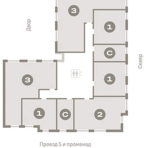 1-к квартира, вторичка, 39м2, 4/9 этаж