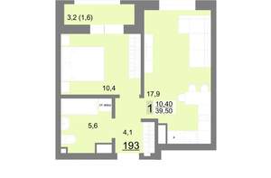 1-к квартира, вторичка, 40м2, 23/26 этаж