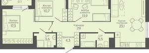 3-к квартира, вторичка, 88м2, 7/16 этаж