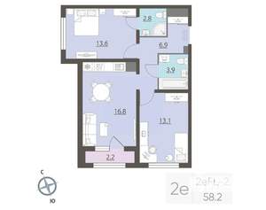 2-к квартира, вторичка, 59м2, 14/25 этаж