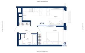 1-к квартира, вторичка, 40м2, 3/29 этаж