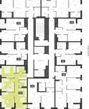 3-к квартира, вторичка, 72м2, 9/25 этаж
