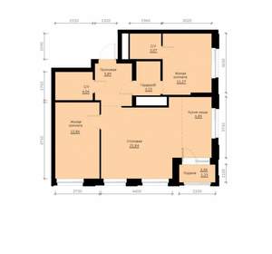 2-к квартира, вторичка, 70м2, 20/30 этаж