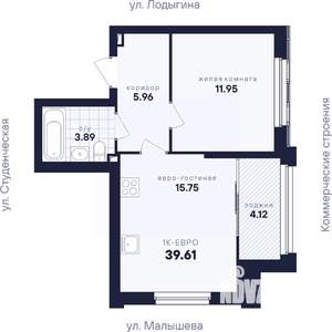 1-к квартира, вторичка, 40м2, 13/33 этаж