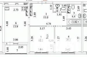 2-к квартира, сданный дом, 54м2, 25/26 этаж