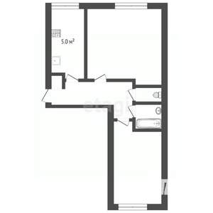 2-к квартира, вторичка, 44м2, 5/5 этаж