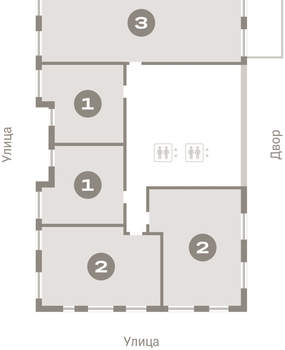 2-к квартира, вторичка, 63м2, 2/16 этаж