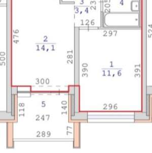 1-к квартира, вторичка, 33м2, 5/10 этаж