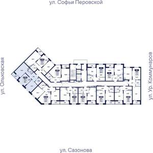 2-к квартира, вторичка, 58м2, 8/17 этаж