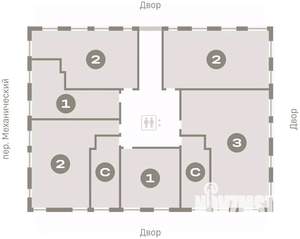 2-к квартира, вторичка, 74м2, 2/8 этаж