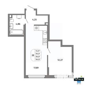 2-к квартира, вторичка, 39м2, 26/32 этаж