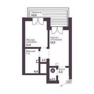 1-к квартира, вторичка, 41м2, 2/30 этаж