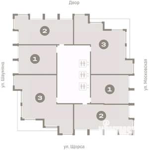 2-к квартира, вторичка, 72м2, 23/24 этаж