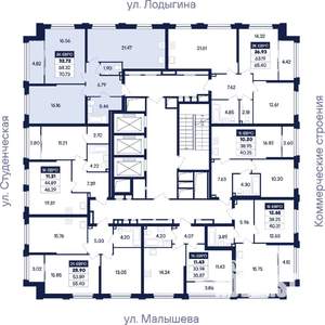 2-к квартира, вторичка, 71м2, 20/33 этаж