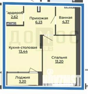 1-к квартира, строящийся дом, 40м2, 2/15 этаж