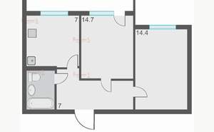 2-к квартира, вторичка, 48м2, 3/9 этаж
