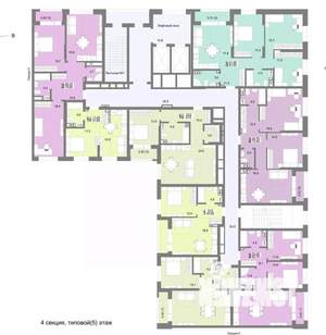 2-к квартира, строящийся дом, 75м2, 13/17 этаж