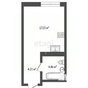 Студия квартира, сданный дом, 26м2, 5/22 этаж