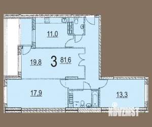 3-к квартира, вторичка, 82м2, 11/15 этаж