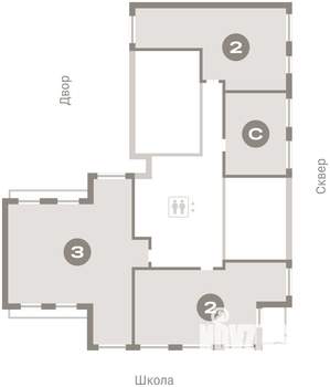 2-к квартира, вторичка, 59м2, 9/9 этаж
