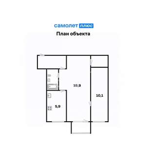 2-к квартира, вторичка, 45м2, 5/5 этаж
