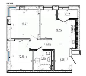 2-к квартира, сданный дом, 55м2, 22/22 этаж