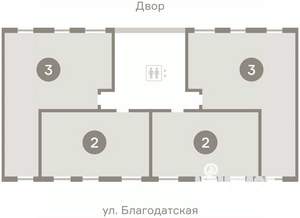 2-к квартира, вторичка, 61м2, 3/8 этаж