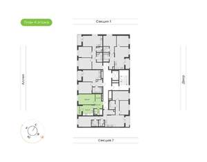 1-к квартира, вторичка, 39м2, 4/9 этаж