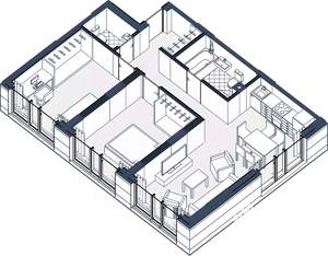 2-к квартира, вторичка, 64м2, 2/8 этаж