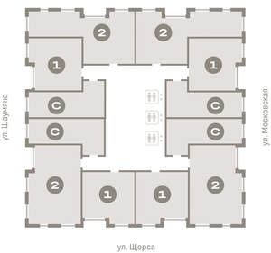 2-к квартира, вторичка, 64м2, 12/24 этаж