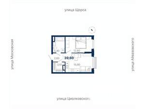 1-к квартира, вторичка, 40м2, 23/33 этаж