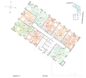 2-к квартира, вторичка, 60м2, 19/24 этаж