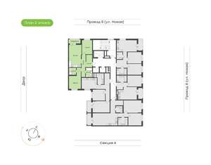 2-к квартира, вторичка, 71м2, 2/9 этаж