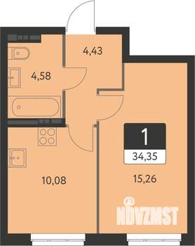 1-к квартира, вторичка, 34м2, 8/31 этаж