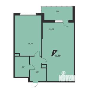2-к квартира, вторичка, 55м2, 11/25 этаж