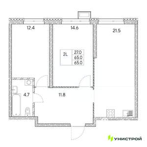 2-к квартира, вторичка, 65м2, 5/31 этаж