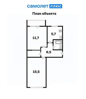 2-к квартира, вторичка, 45м2, 2/5 этаж