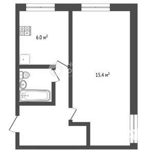 1-к квартира, вторичка, 33м2, 1/5 этаж