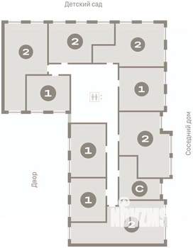 1-к квартира, вторичка, 43м2, 4/8 этаж