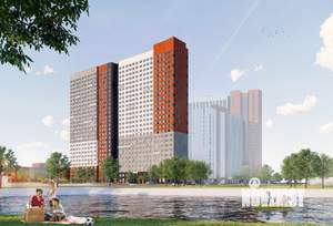 1-к квартира, строящийся дом, 37м2, 18/27 этаж